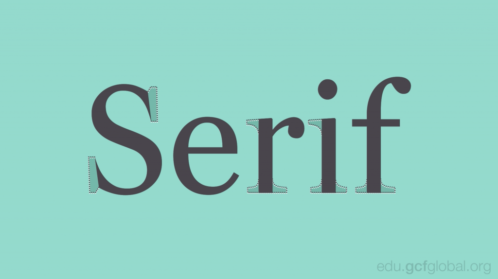 Tipografía Serif